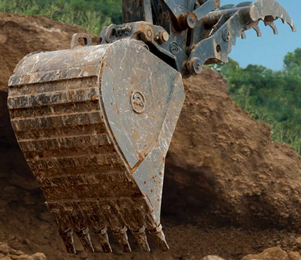 Heavy-duty excavator attachments bucket for digging and trenching